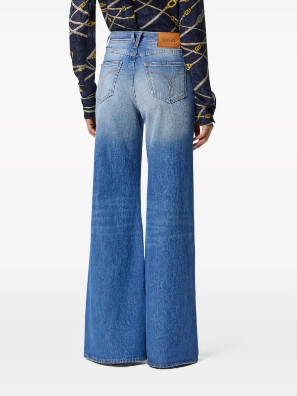 【関税込み】versace Flared jeans Versace Medusa 95 mid-rise Flared Jeans | Blue | FARFETCH