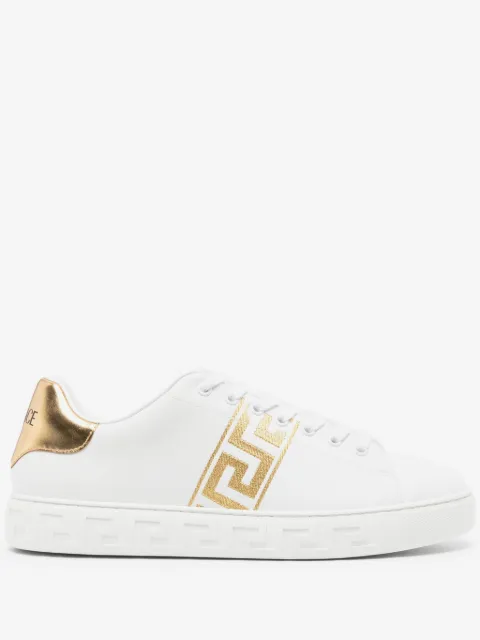Versace Greca embroidered nylon sneakers