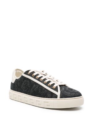 Louis Vuitton Mens Sneaker Shoe Embossed Leather 2009 Season Black