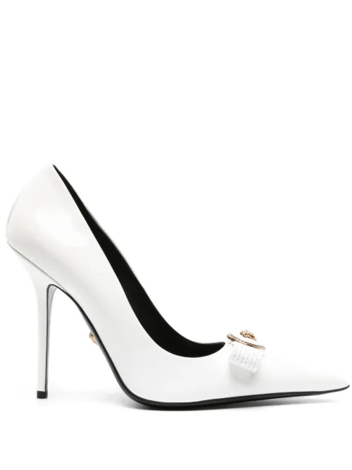 Escarpins Gianni 110 mm en cuir - Versace - Modalova