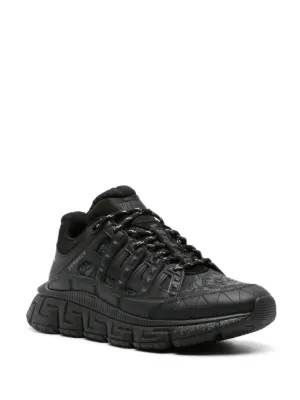 【VERSACE】メドゥーサ サイドファスナー メンズシューズ 47.5 US 14.5 NEW $850 VERSACE Black Leather SMILEY MEDUSA