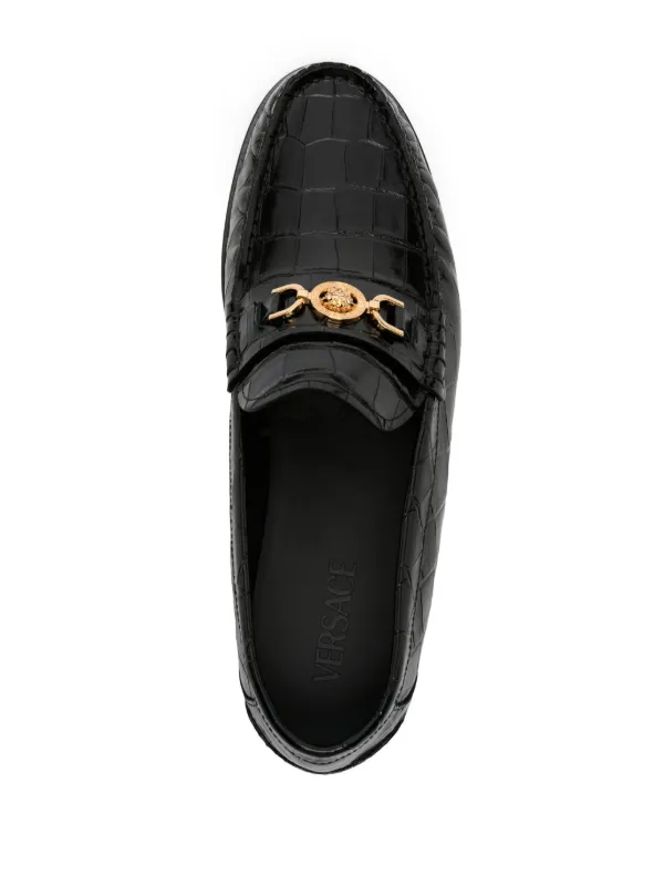 Black store versace loafers