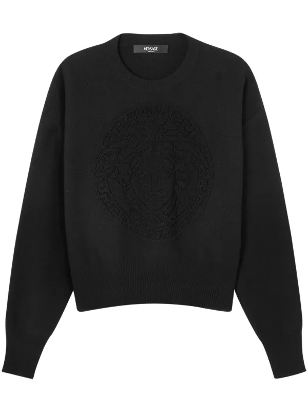 Versace Medusa wool blend Sweater Black FARFETCH CA