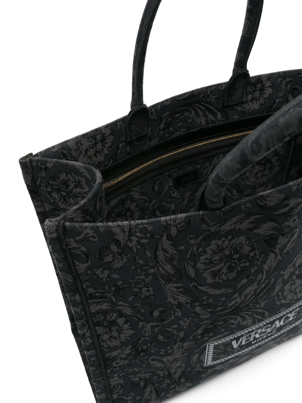 Versace Barocco Athena shopper met jacquard Zwart