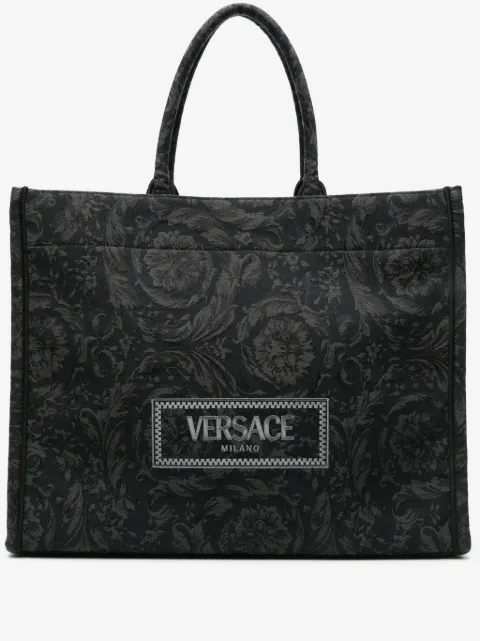 Versace Barocco Athena jacquard canvas tote bag