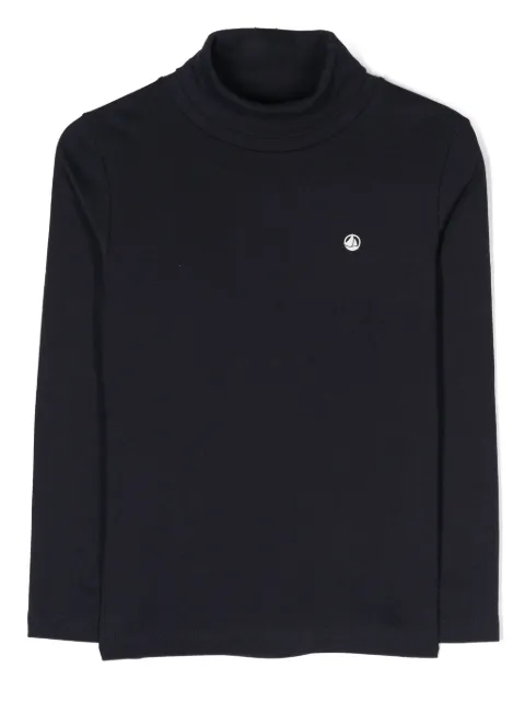 Petit Bateau logo刺绣棉毛衣