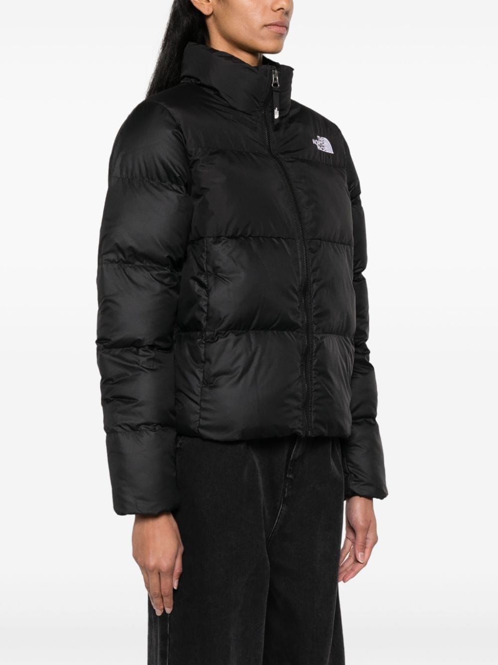 Shop The North Face Logo-print Puffer Jacket In Black