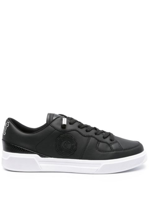 Just Cavalli logo-patch leather sneakers