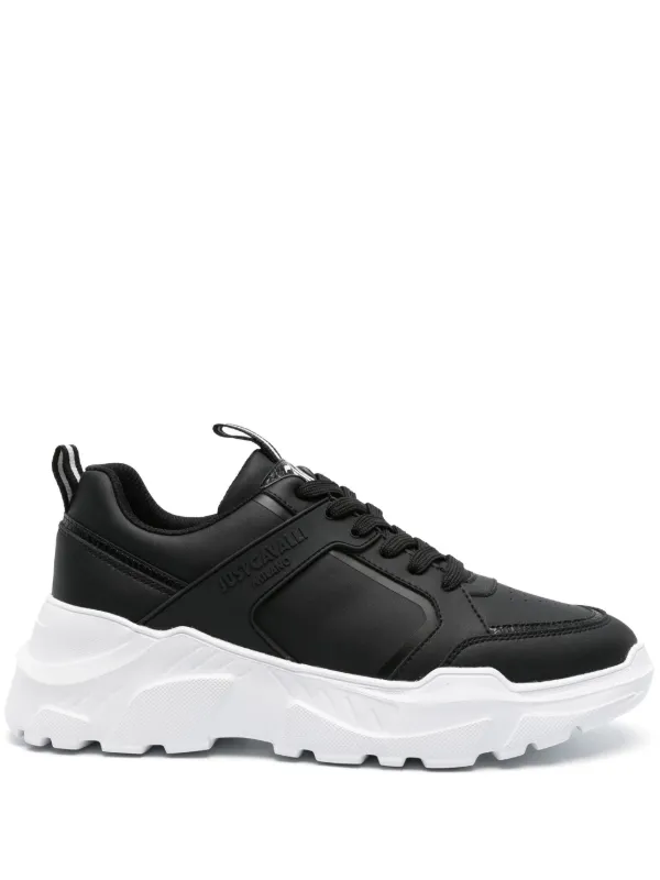 logo embossed chunky sneakers