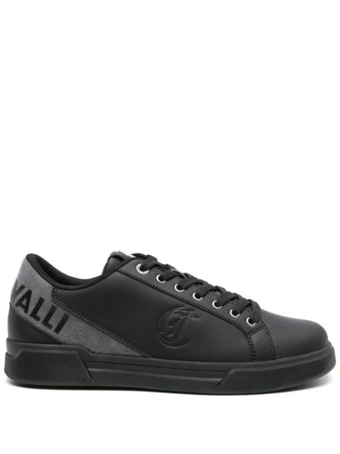 Just Cavalli logo-embossed leather sneakers