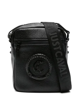 Just Cavalli logo-plaque Pebbled Messenger Bag - Farfetch 