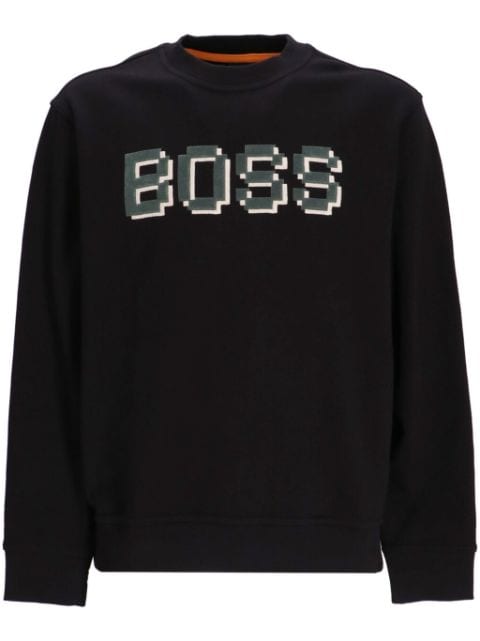 BOSS logo-print cotton jersey sweatshirt