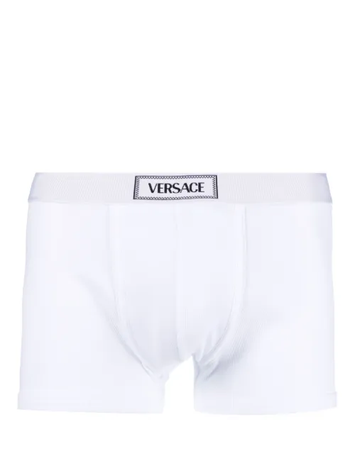 Boxer nervuré 90s Logo - Versace - Modalova