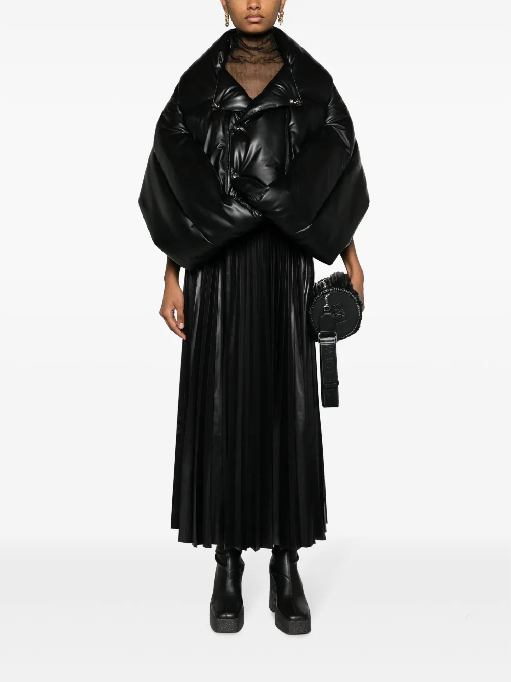 Junya Watanabe High waist plooirok - Zwart