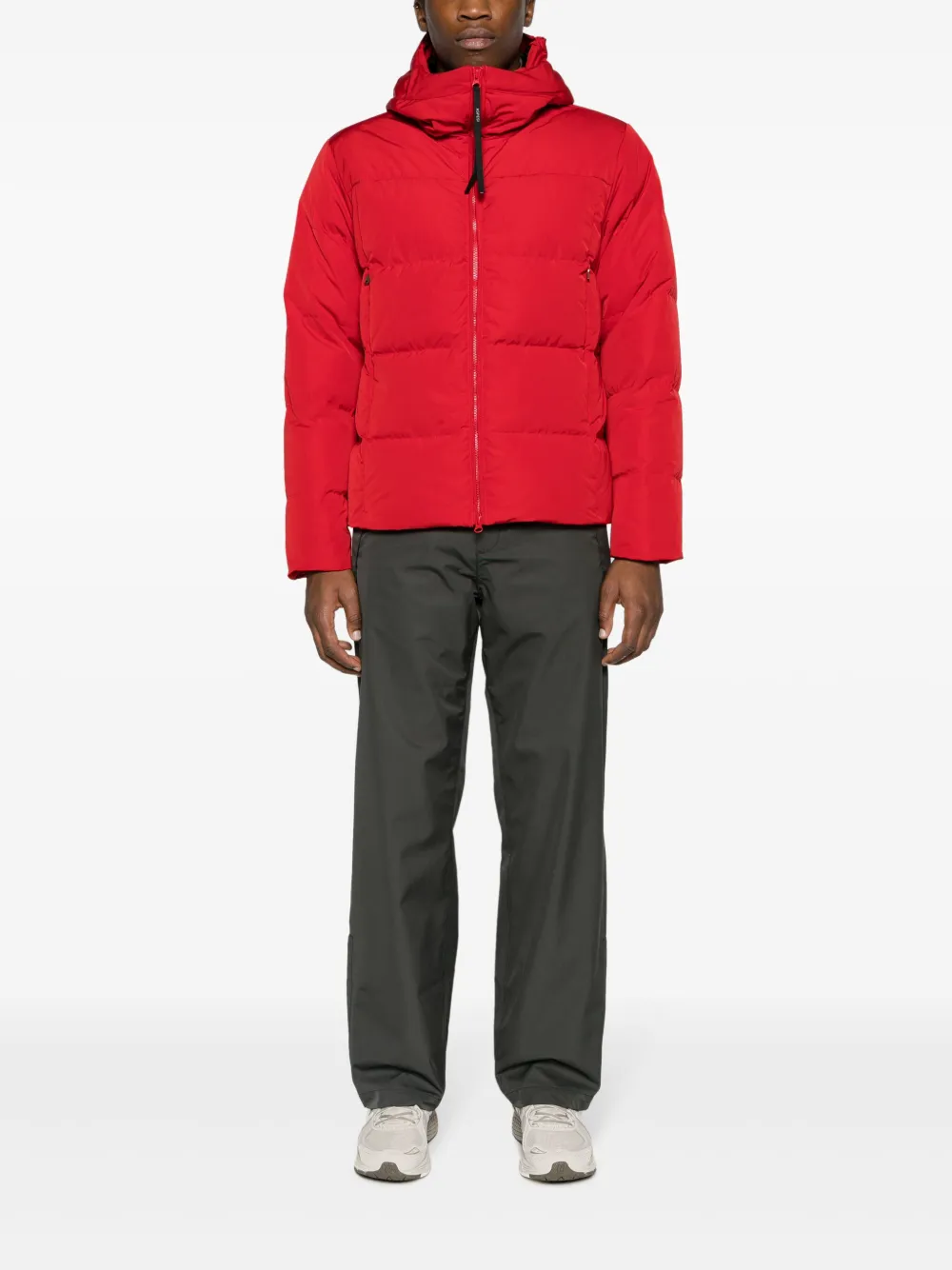ASPESI hooded down-feather jacket - Rood