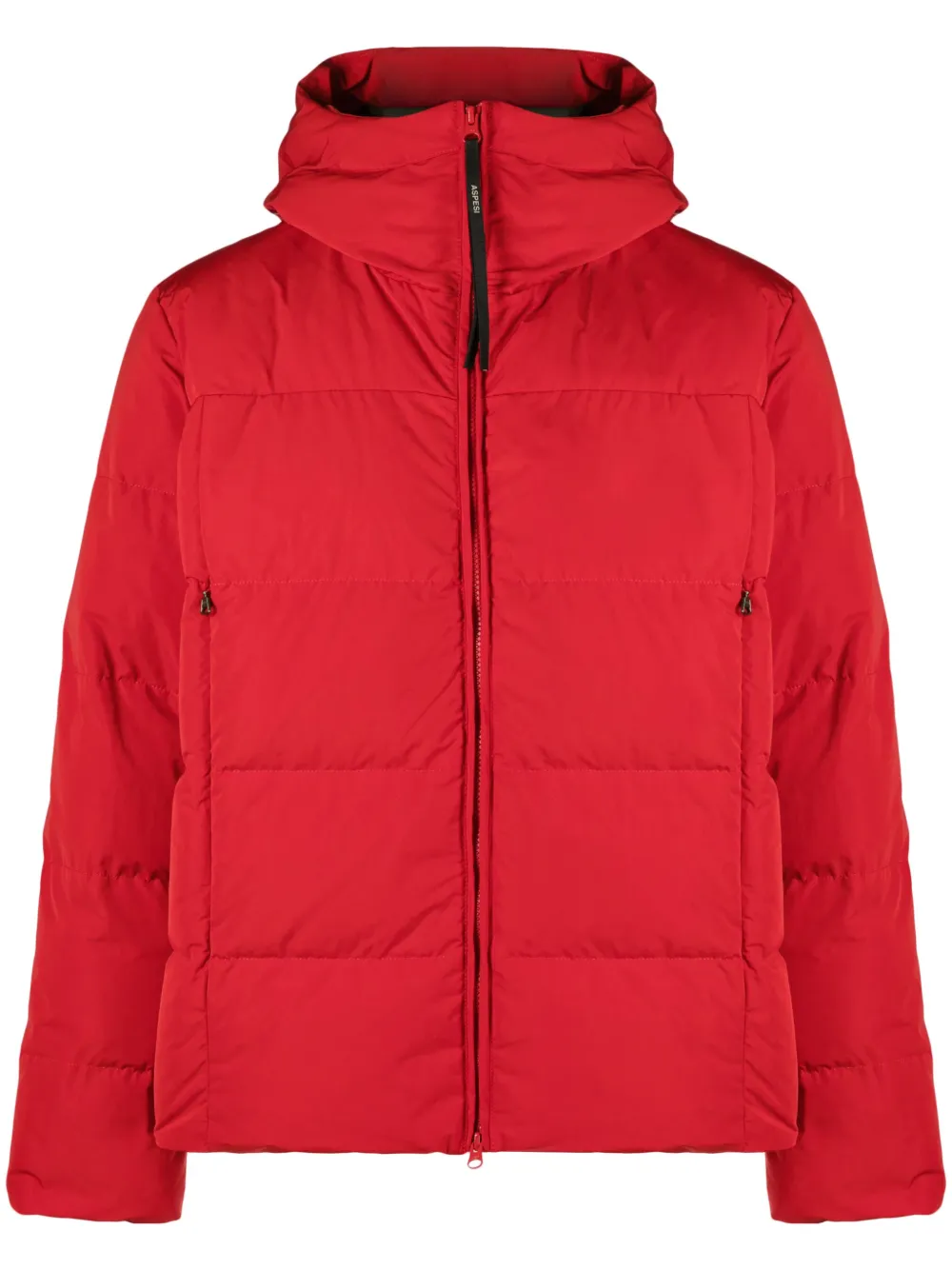 Aspesi Hooded Down-feather Jacket In Rot