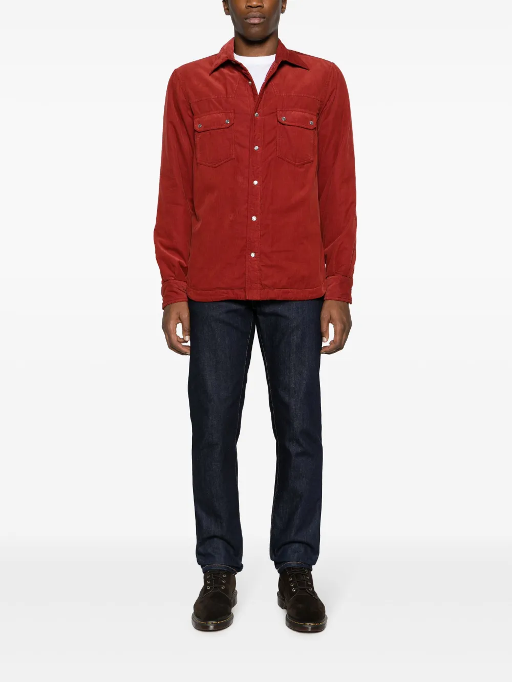 ASPESI Sergio corduroy shirt jacket - Rood