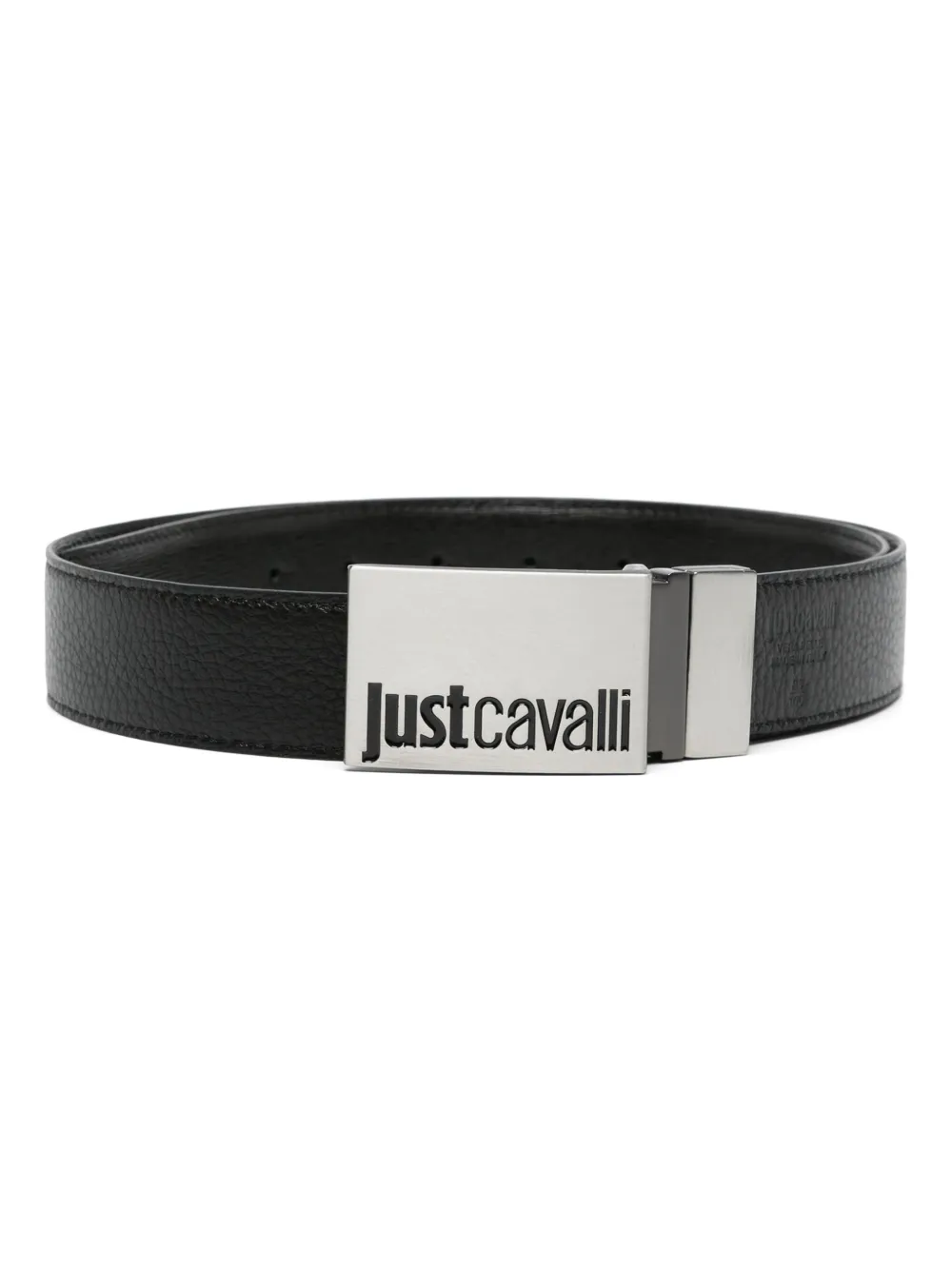 logo-debossed leather belt