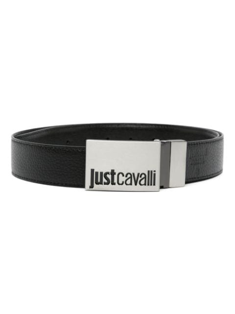 Just Cavalli ceinture en cuir à logo embossé