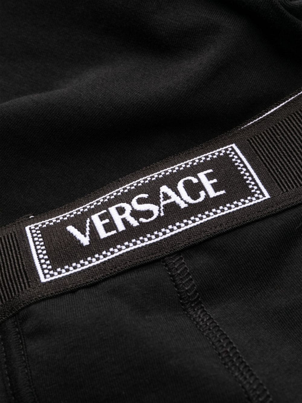 Versace 1990s katoenen boxershorts met logoband Zwart