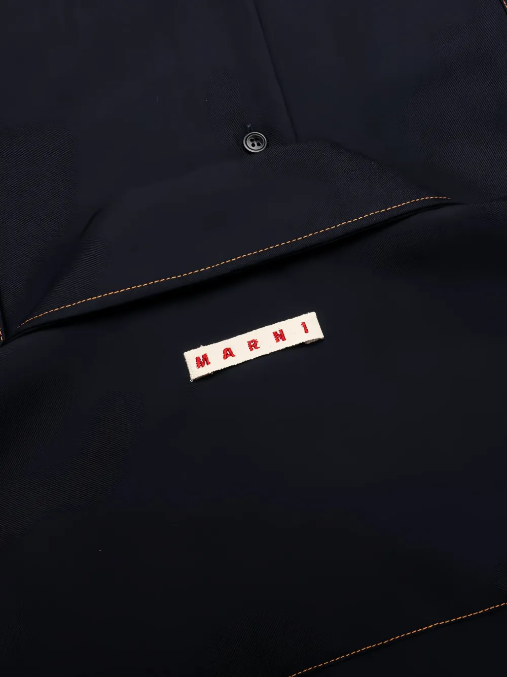 Marni Pocket-detail Short-sleeve Shirt In Blue