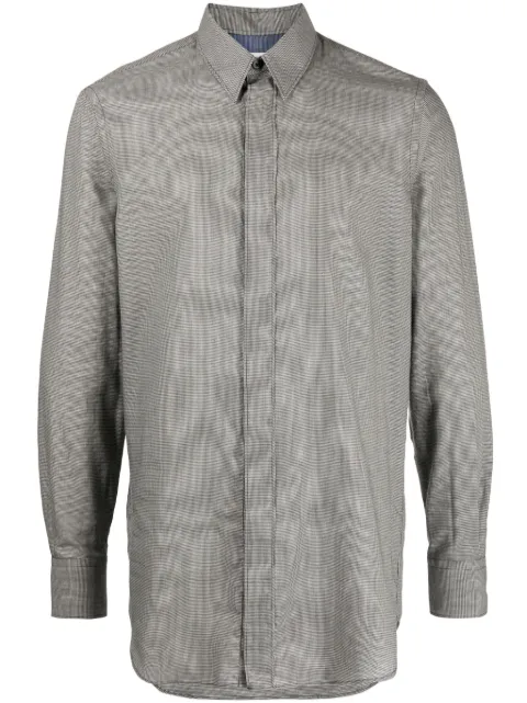 Paul Smith fine-check cotton blend shirt