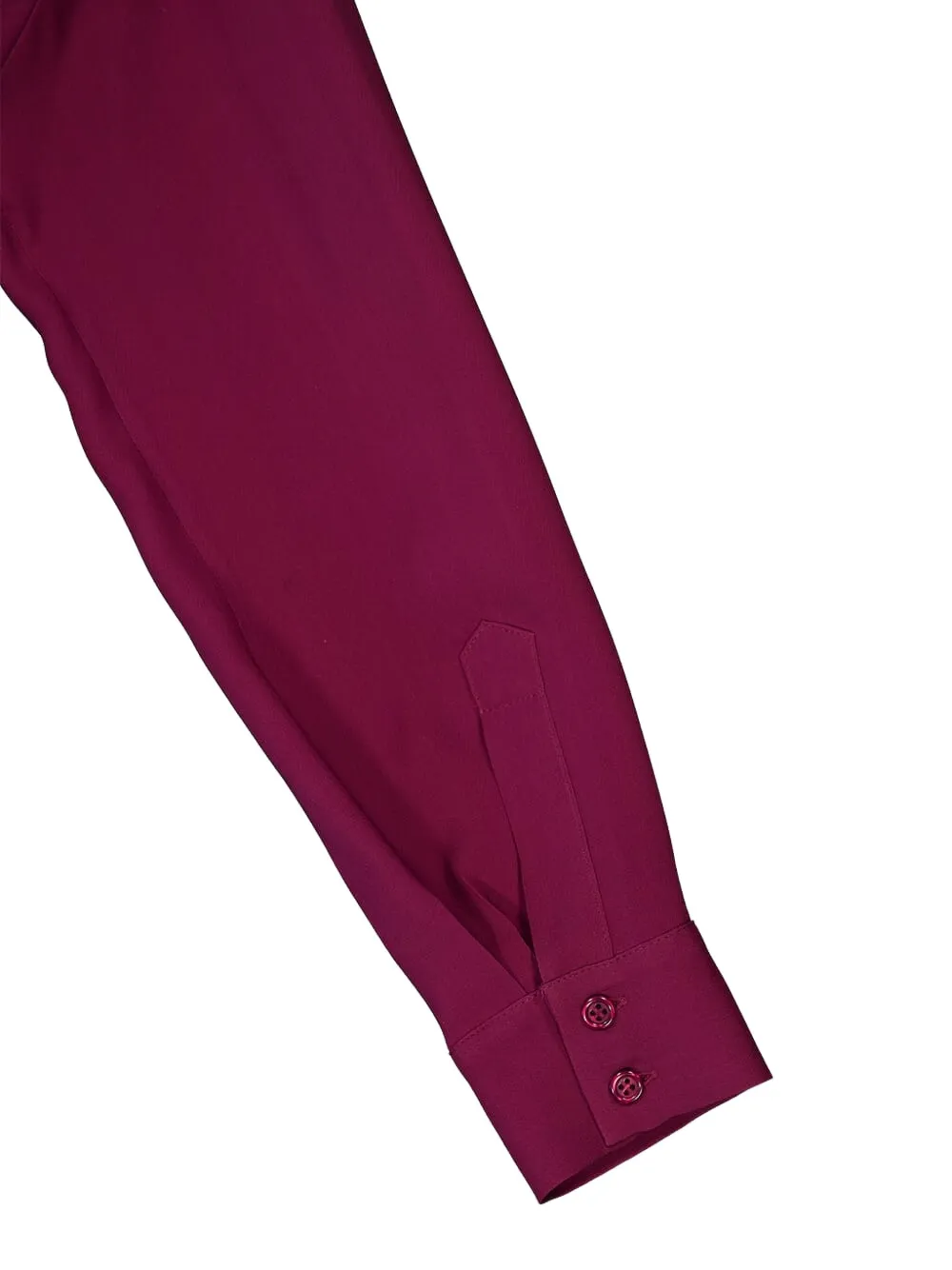 Paula Tie-waist Cuffed Jumpsuit In Burgundy