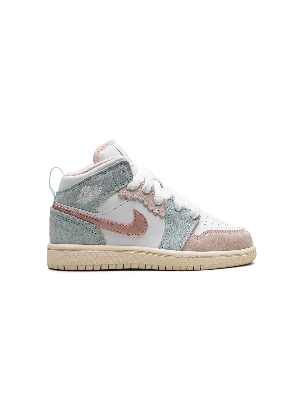 Shop Jordan 1 Mid Se "jade Ice" Sneakers In White