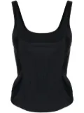Mugler boned scoop-neck tank top - Black