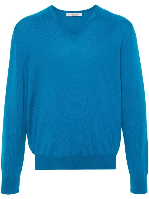 Fileria V-neck virgin wool jumper 