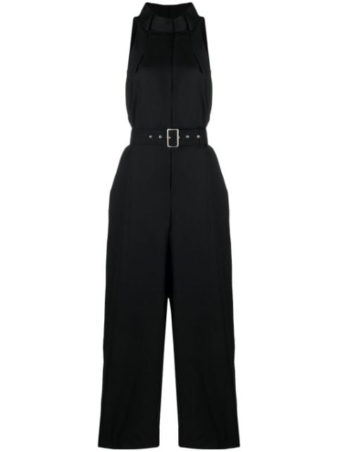 Noir Kei Ninomiya belted sleeveless wool jumpsuit