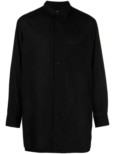 Yohji Yamamoto camisa con cuello y hombros caídos