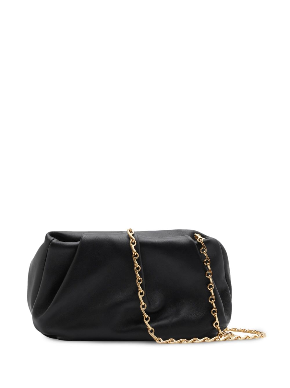 Shop Burberry Rose Leather Clutch Bag In Black