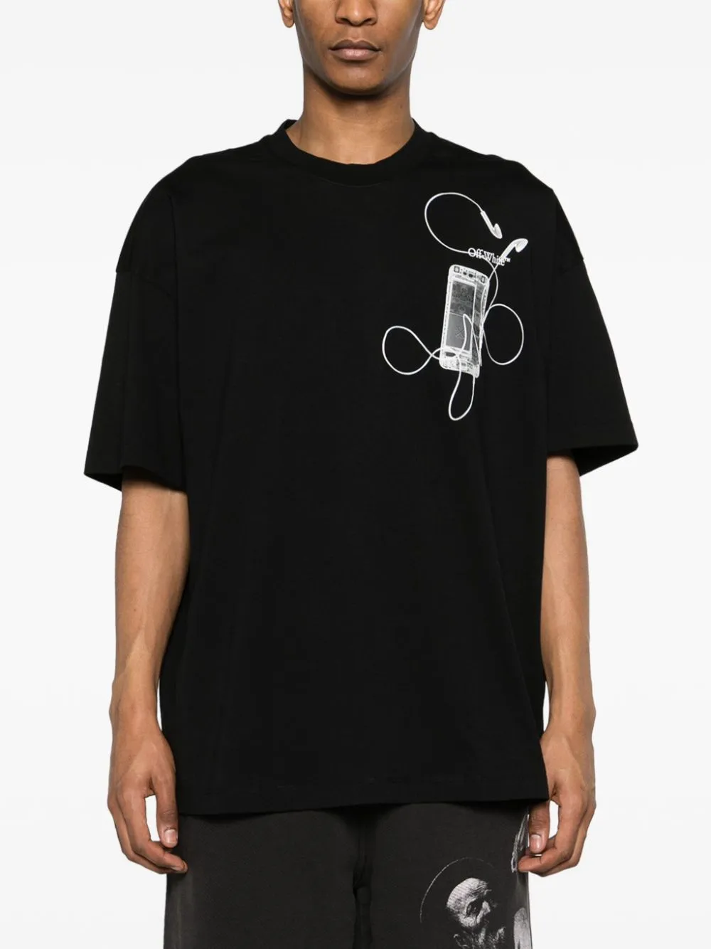 Off-white Graphic Arrow Scan T-shirt With Short Sleeves In 1006 Black Grey