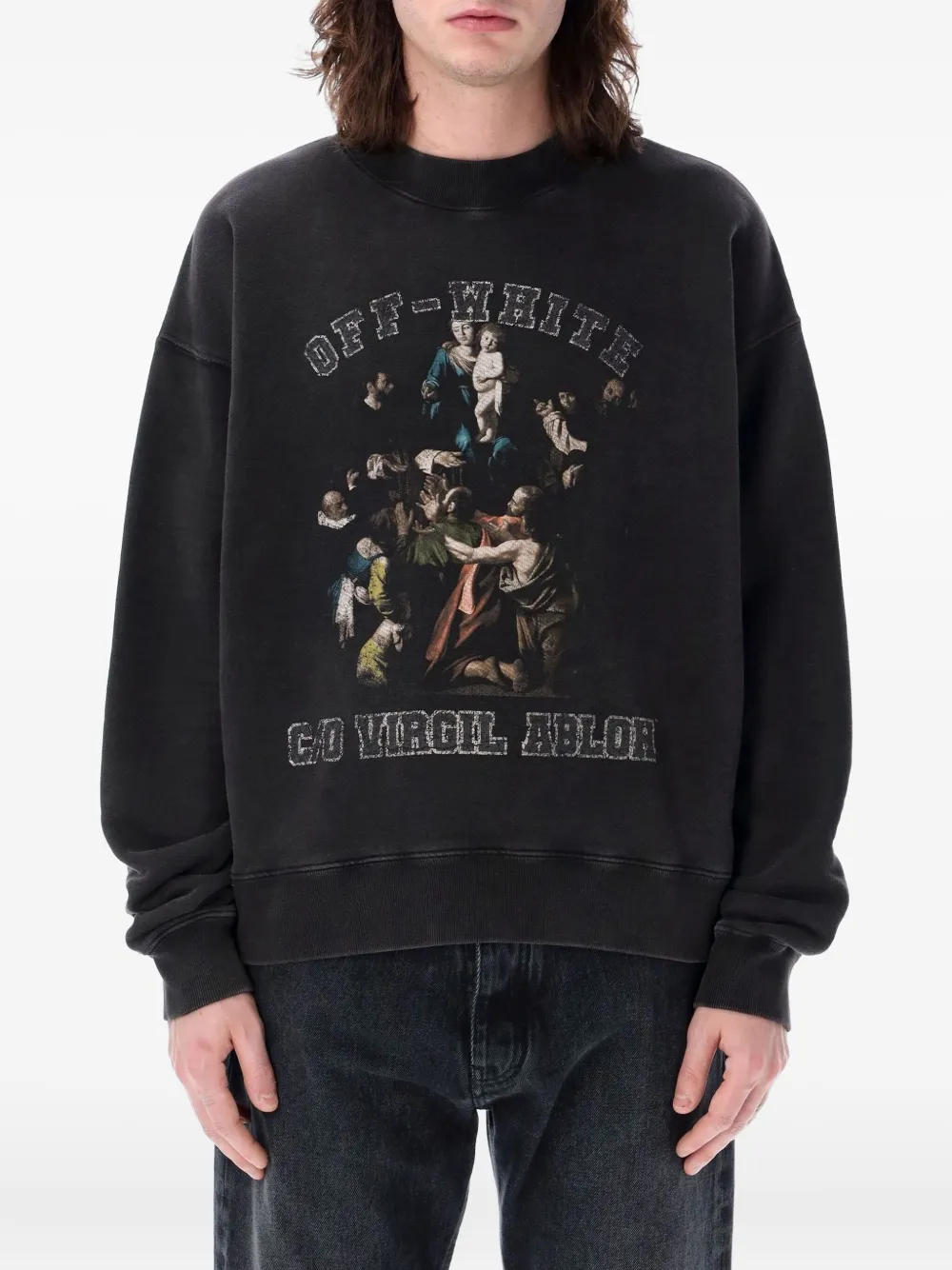 Off-White グラフィック スウェットシャツ - ブラック Off-White グラフィック スウェットシャツ - ブラック
