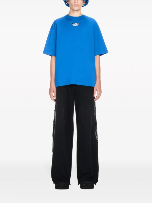 OFF WHITE 一枚でも格好良く着こなせる！Bandana Arrow Tシャツ Off-White™ - Bandana Arrow Casual S/S T-SHIRT White/Black