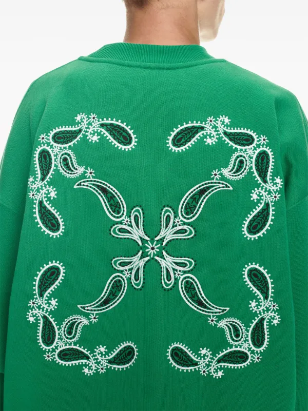 Off-White Arrow bandana-embroidered Cotton Sweatshirt