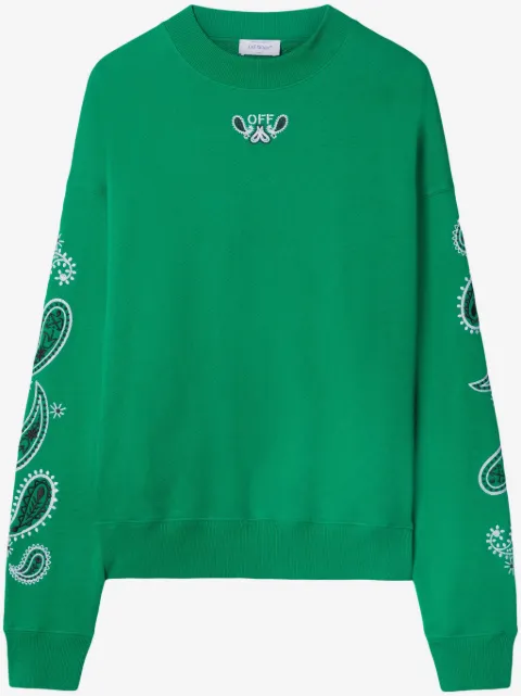Off-White Arrow bandana-embroidered cotton sweatshirt