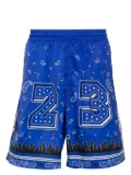 Off-White bandana-print surfer swim shorts - Blue