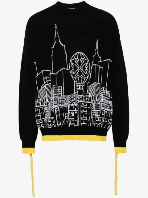 Off-White jersey en punto de intarsia