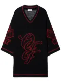 Off-White Varsity knitted-mesh T-shirt - Black
