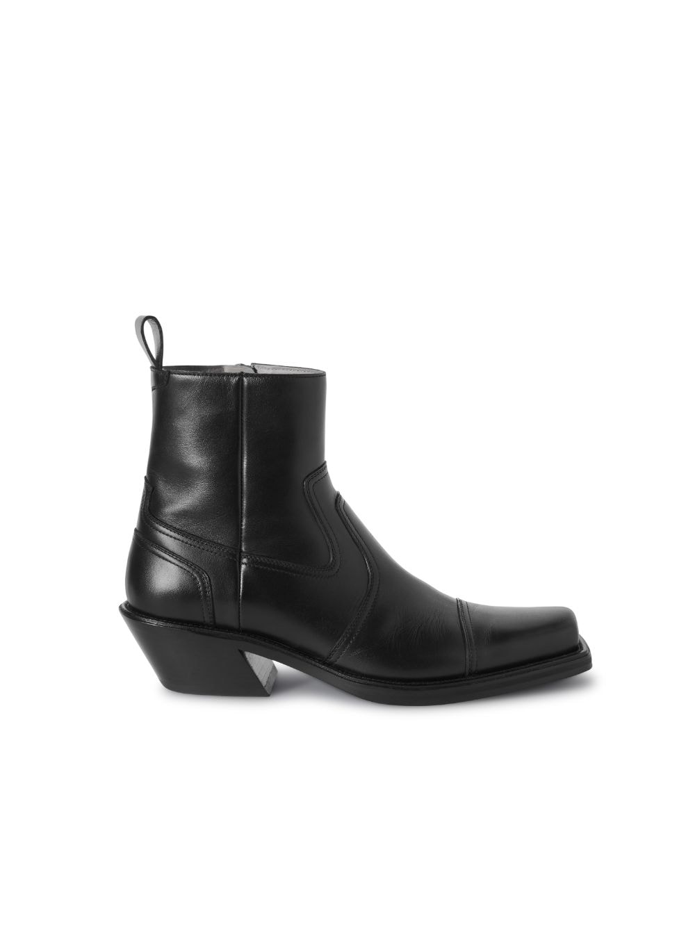 Shop Off-white Cowboy Cropped Ankle Boot In Black