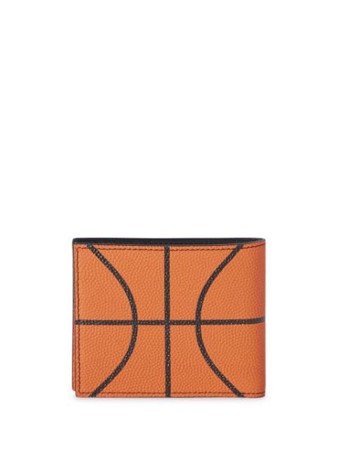 Basketball logo-print leather wallet