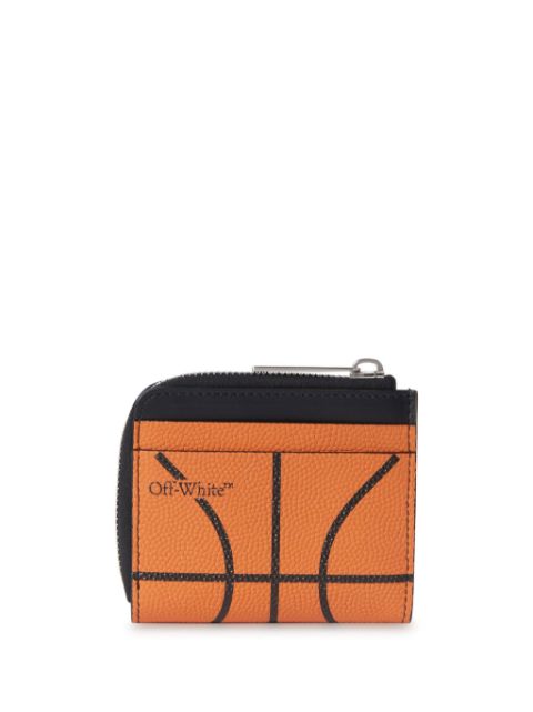 Off-White Basketball logo-print leather wallet Men