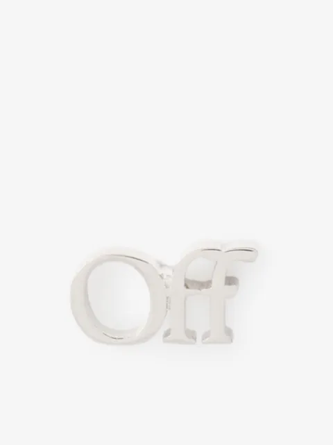 Off-White logo stud single earring
