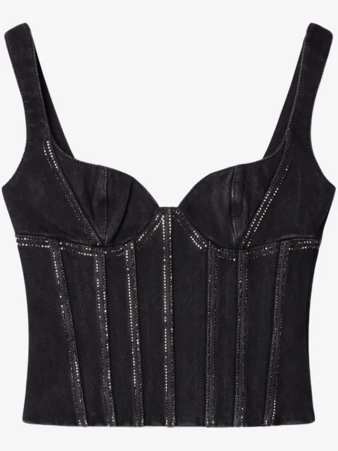 Off-White top estilo bustier Bling