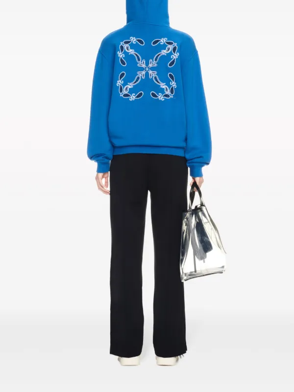 パーカー・フーディ Off-White SWEATSHIRT WITH ARROW EMBROIDERY Off-White Arrows-embroidered Cotton Hoodie | Black | FARFETCH GE