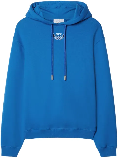 Off-White Arrow-embroidered cotton hoodie