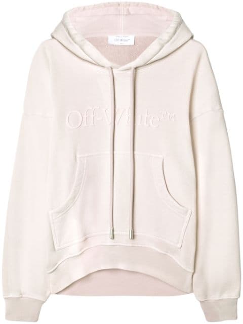Off-White Laundry logo-embroidered cotton hoosie