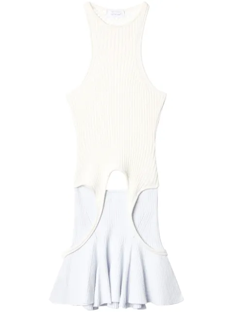 Off-White racerback flared minidress